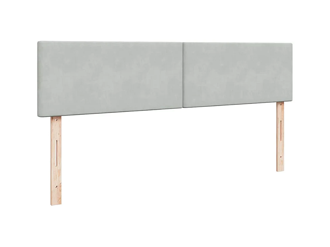 Cadre de lit ottoman avec matelas gris clair 180x200 cm velours