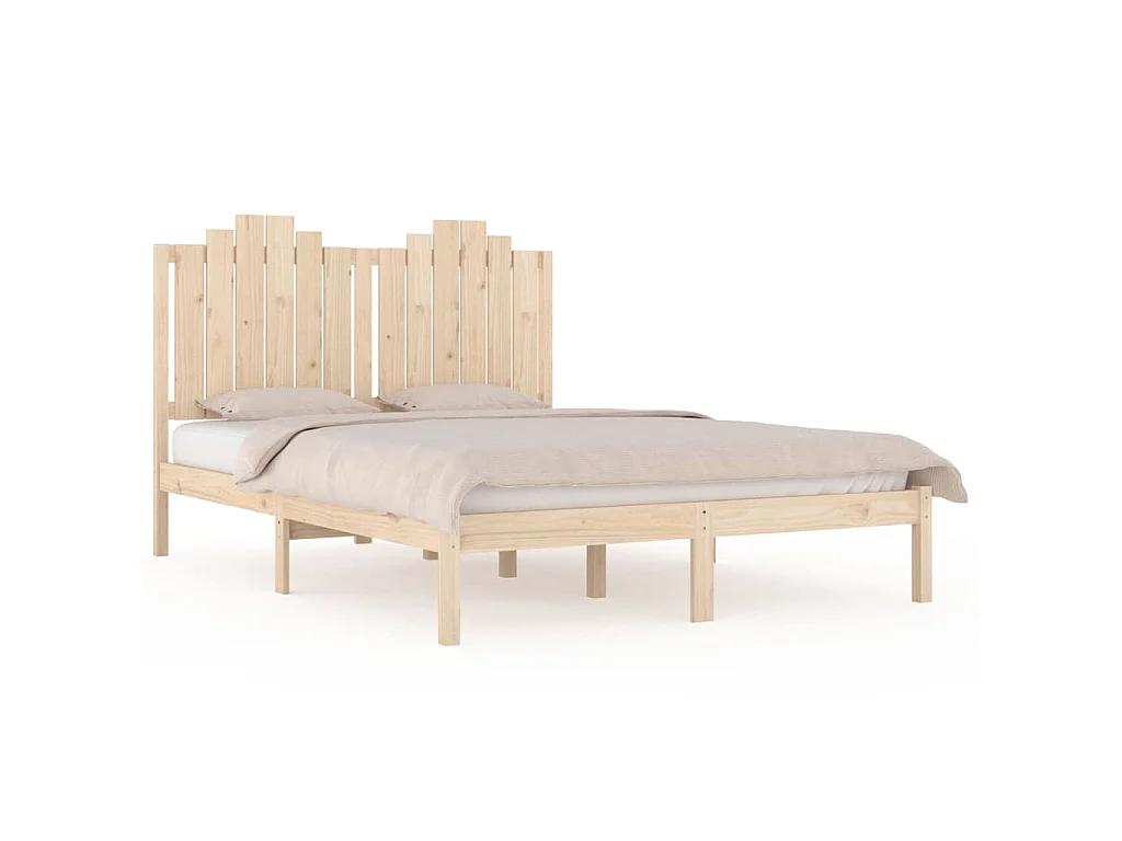 Estrutura de cama 140x190 cm pinho maciço