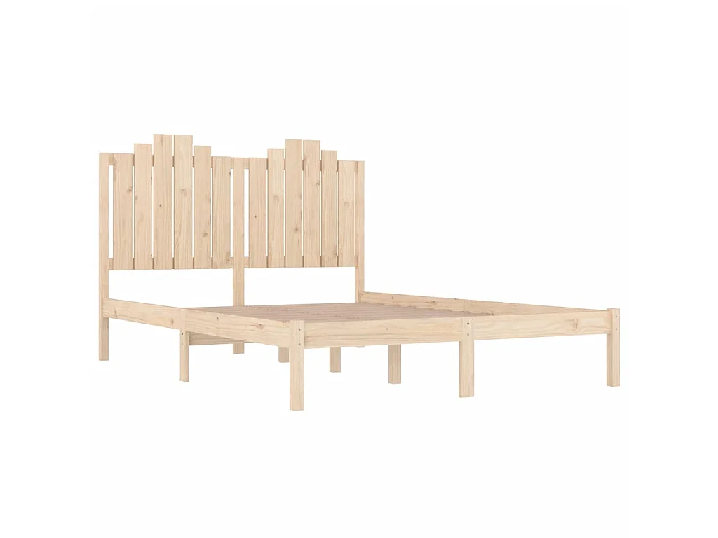 Estrutura de cama 140x190 cm pinho maciço