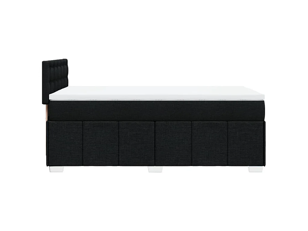 Boxspringbett mit Matratze Schwarz 90x200 cm Stoff