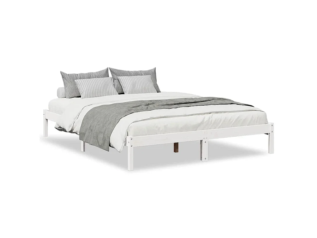 Letto Extra Lungo senza Materasso 160x210 cm in Legno di Pino
