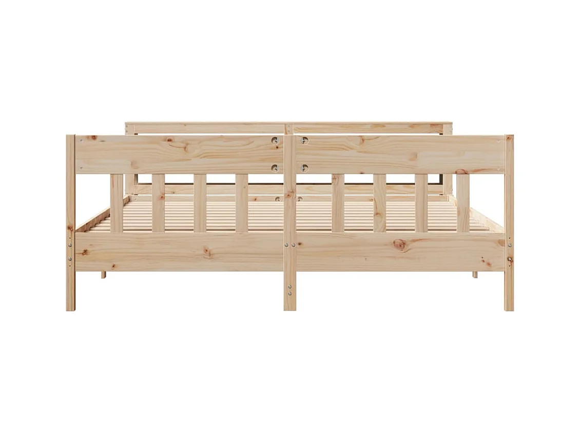 Cadre de lit sans matelas 180x200 cm bois massif de pin