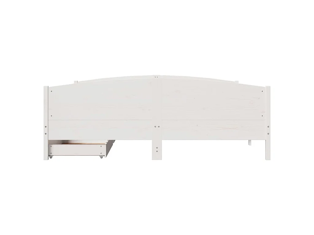 Massivholzbett ohne Matratze Weiß 180x200 cm Kiefernholz