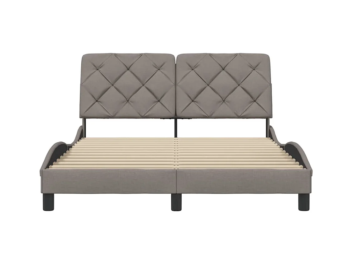 Giroletto senza Materasso Tortora 140x190 cm in Tessuto