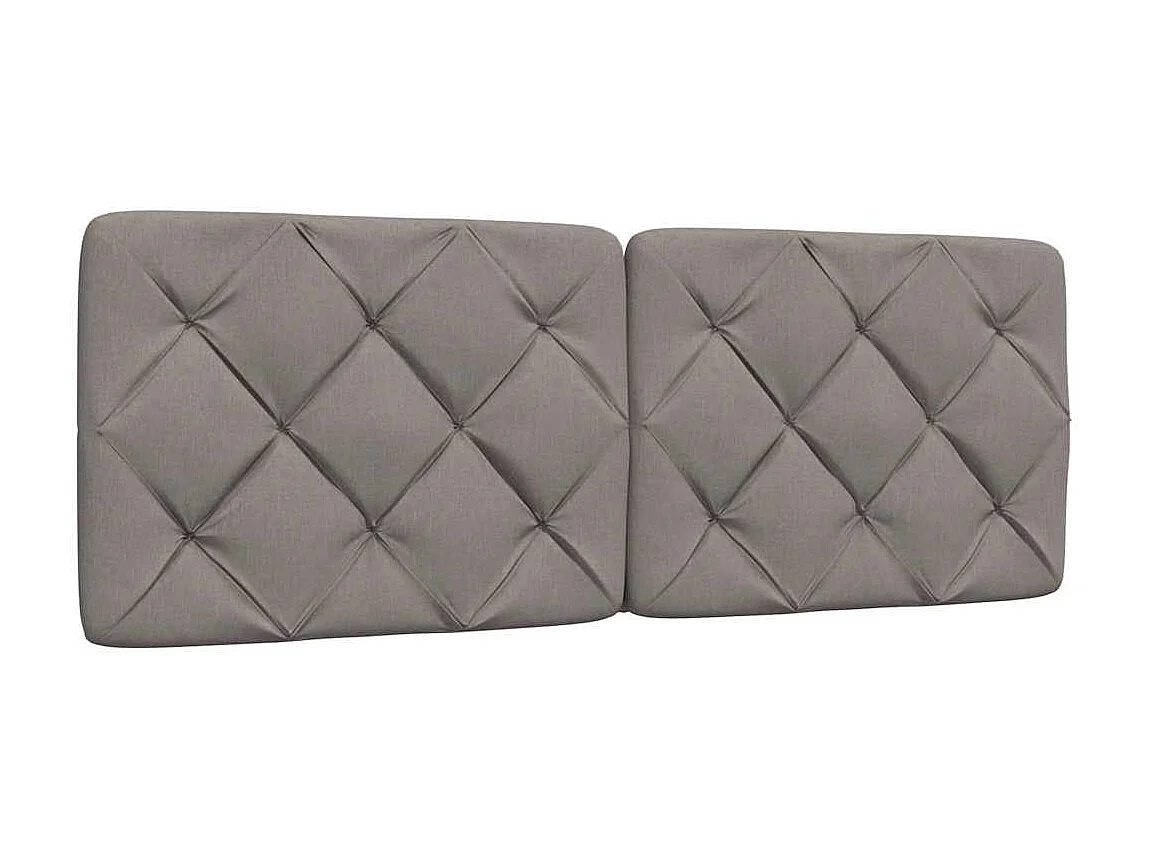 Cadre de lit sans matelas taupe 140x190 cm tissu