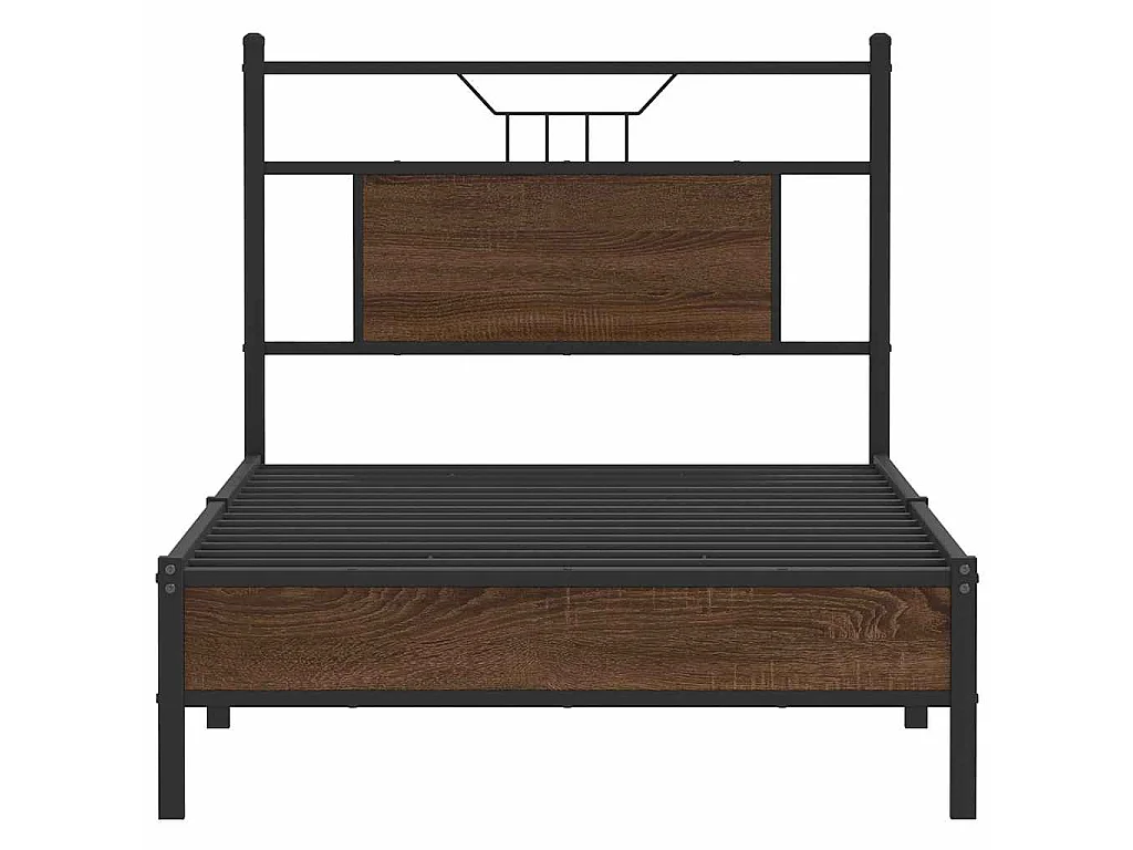 Cadre de lit sans matelas chêne marron 90x190cm bois ingénierie