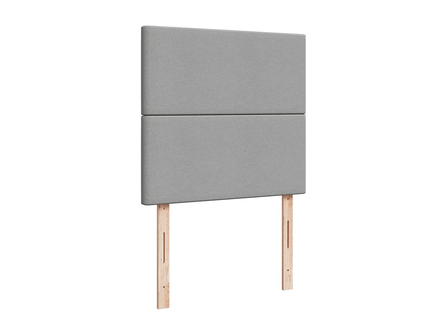 Cama box spring con colchón tela gris claro 90x200 cm