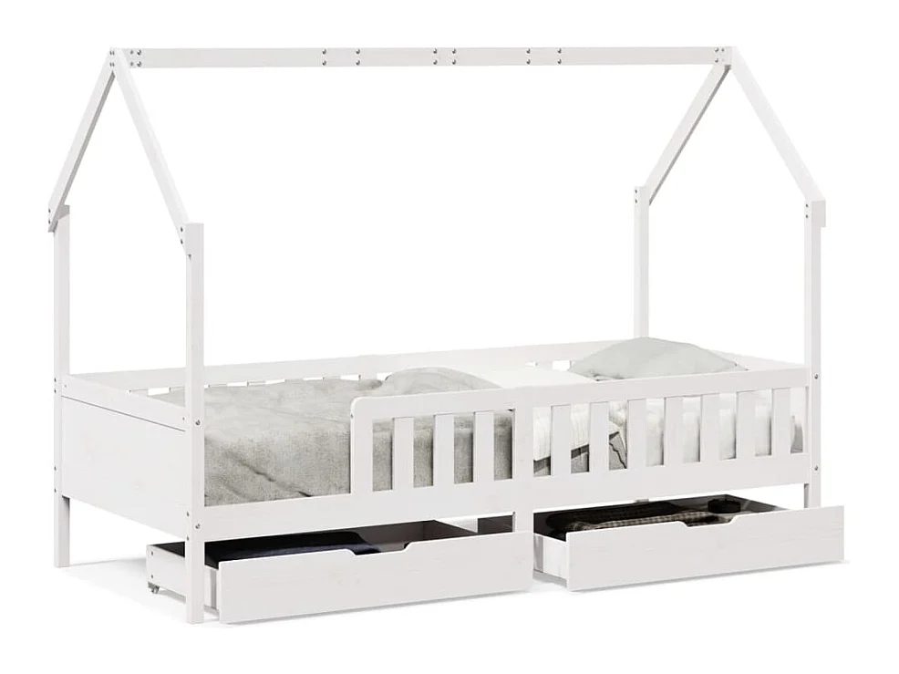Kinderbedframe 90x200 cm massief grenenhout