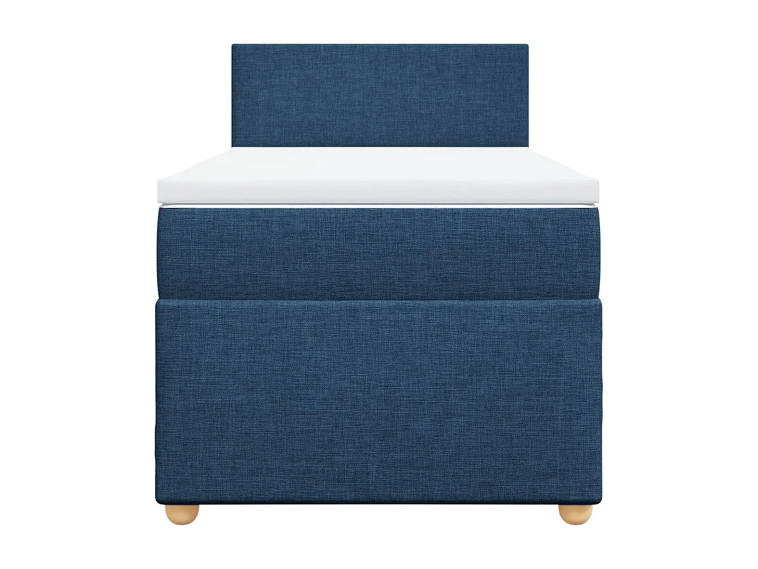 Sommier à lattes de lit avec matelas Bleu 100x200 cm Tissu