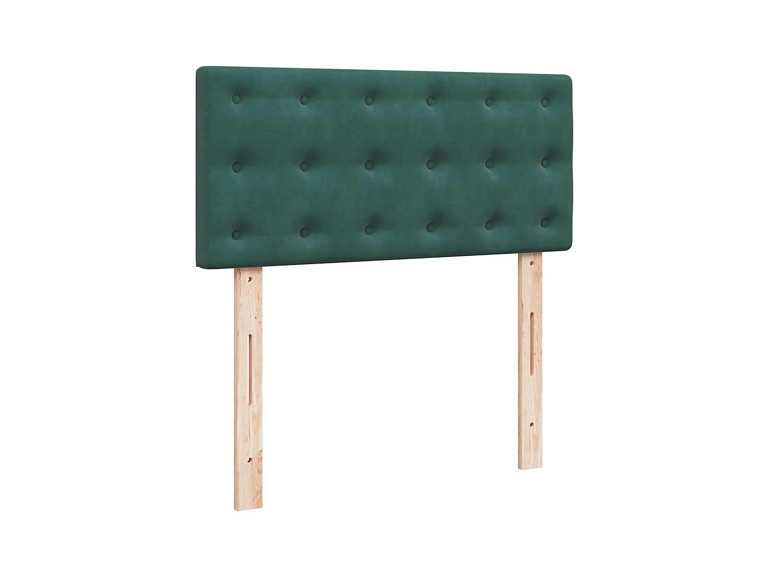 Lit ottoman avec matelas et LED Vert foncé 90x200cm velours