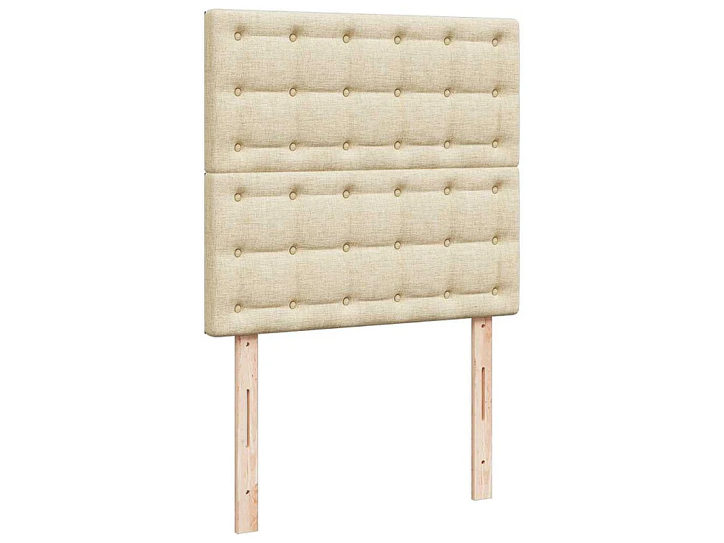 Ottoman-Bett mit Matratze Creme 90x200 cm Stoff