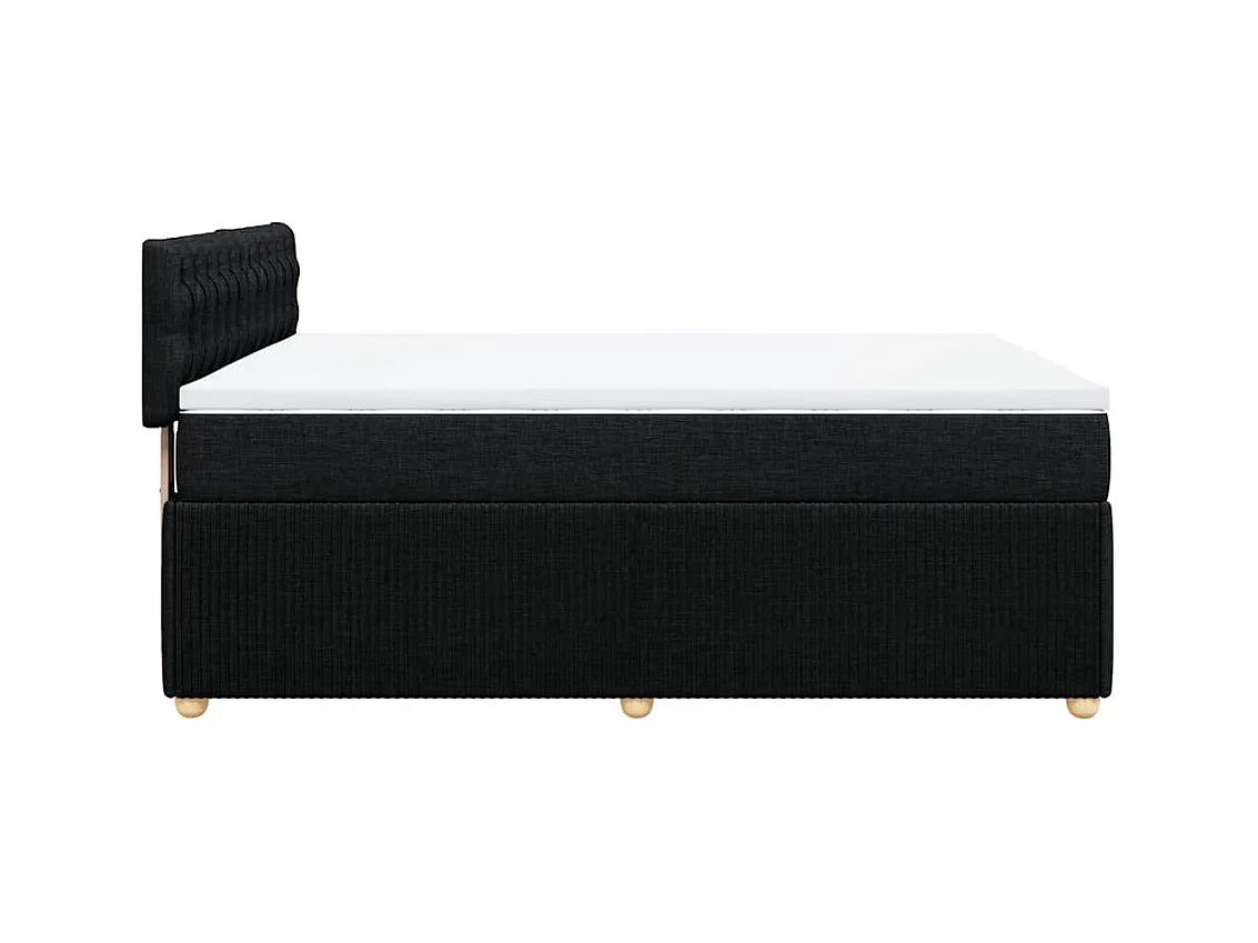 Boxspringbett mit Matratze Schwarz 140x190 cm Stoff
