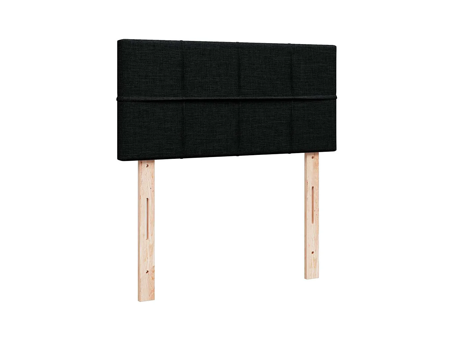 Lit ottoman avec matelas noir 90x200 cm tissu