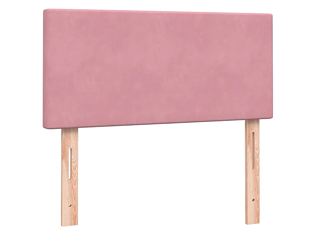 Boxspring met matras fluweel roze 90x210 cm