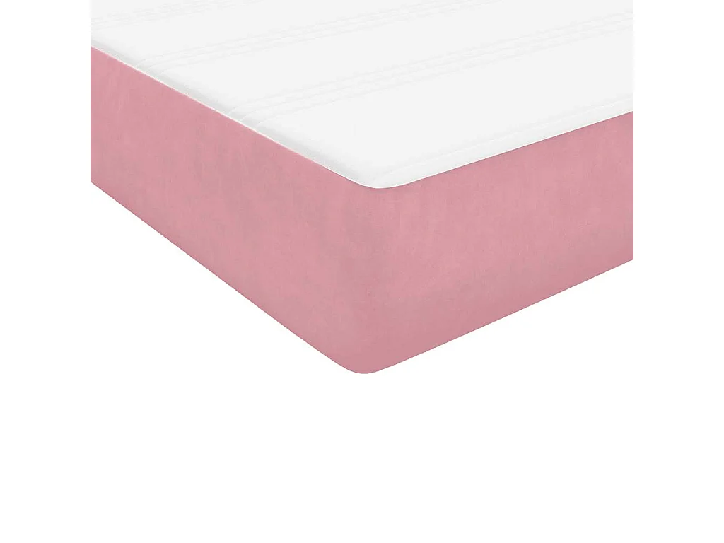 Boxspring met matras fluweel roze 90x210 cm