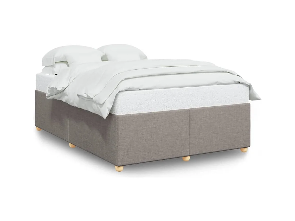 Cadre de lit sans matelas taupe 160x200 cm tissu