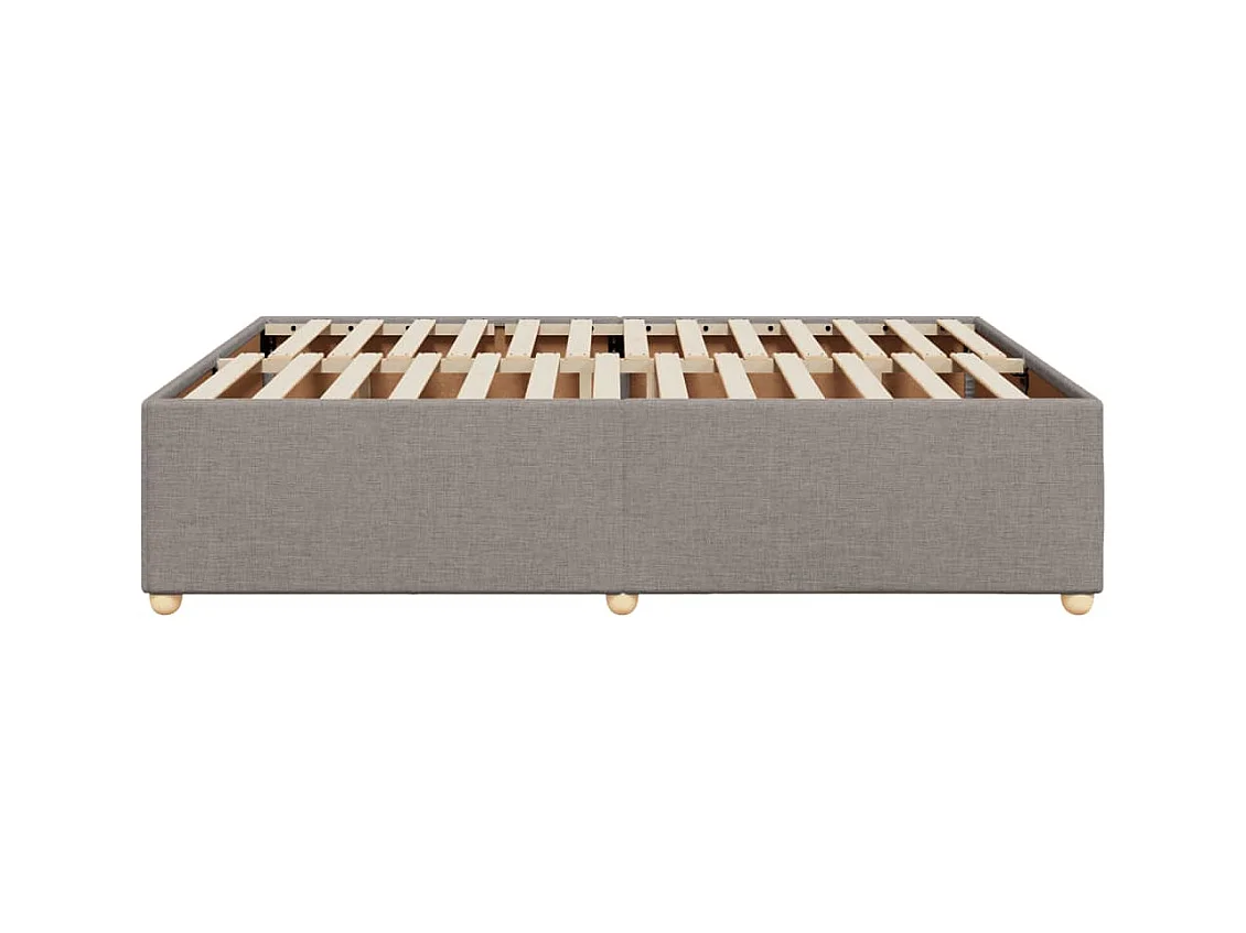 Cadre de lit sans matelas taupe 160x200 cm tissu