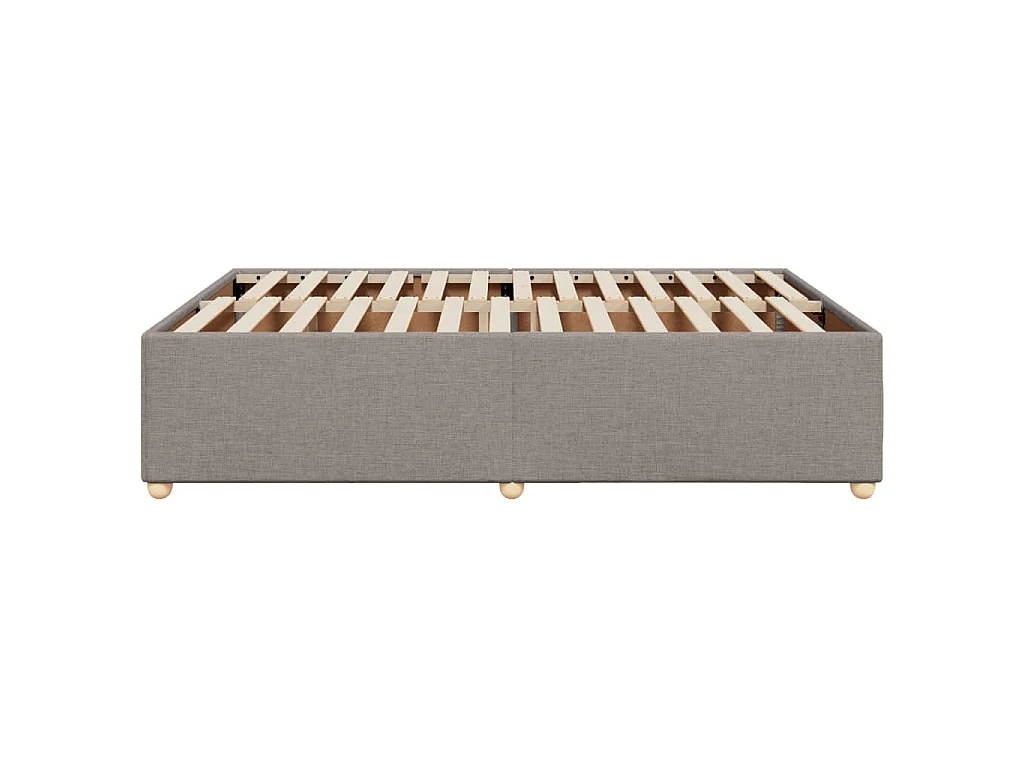 Cadre de lit sans matelas taupe 160x200 cm tissu