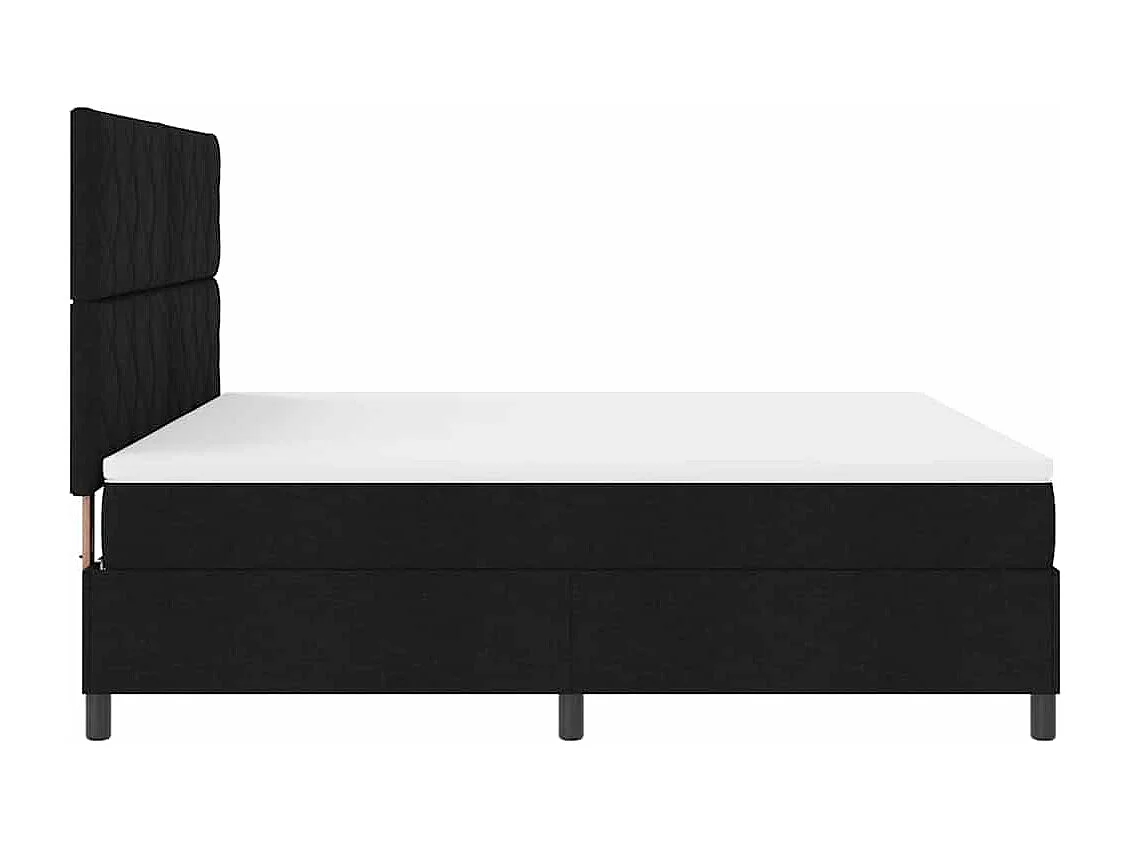 Boxspringbett mit Matratze Schwarz 180 x 200 cm Stoff