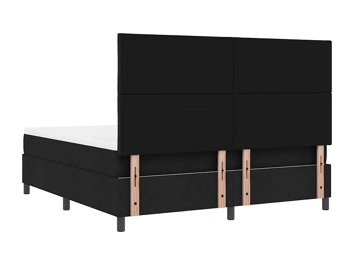Boxspringbett mit Matratze Schwarz 180 x 200 cm Stoff