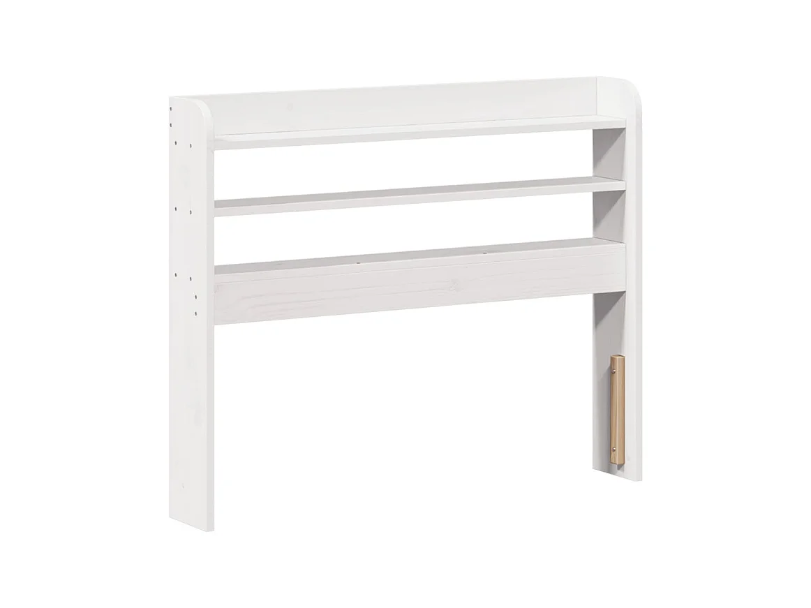 Cadre de lit avec tête de lit sans matelas blanc 100x200 cm