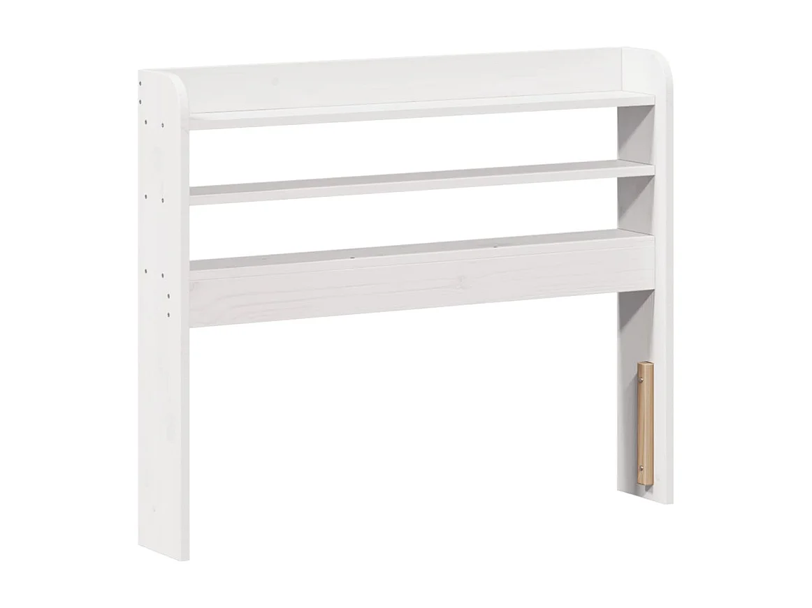 Cadre de lit avec tête de lit sans matelas blanc 100x200 cm