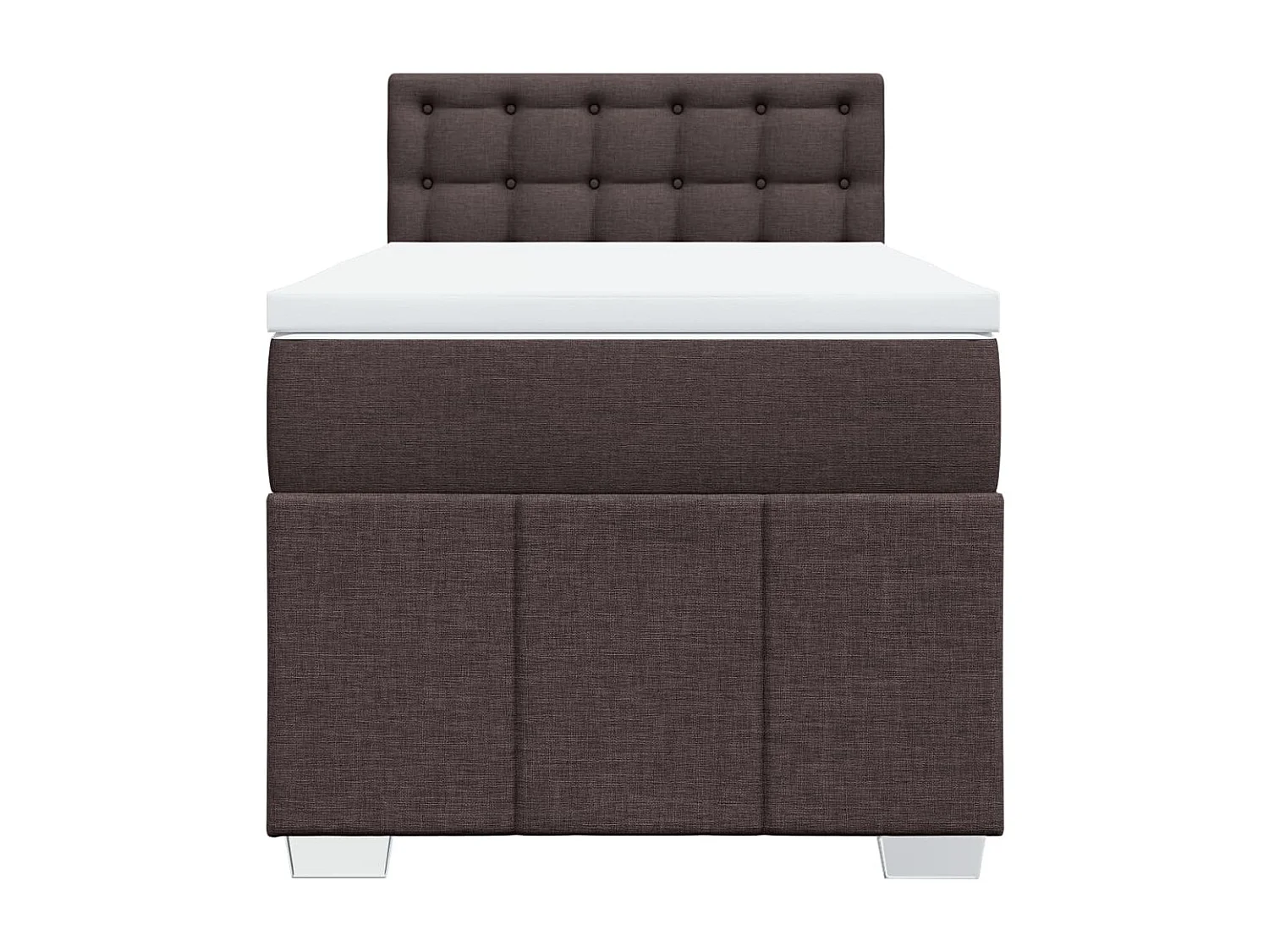 Sommier à lattes de lit avec matelas Marron foncé 90x190 cm