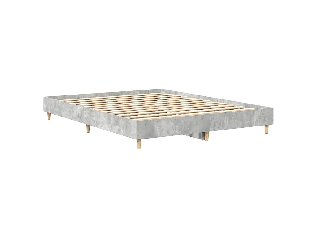 Bedframe zonder matras 140x200 cm spaanplaat betongrijs