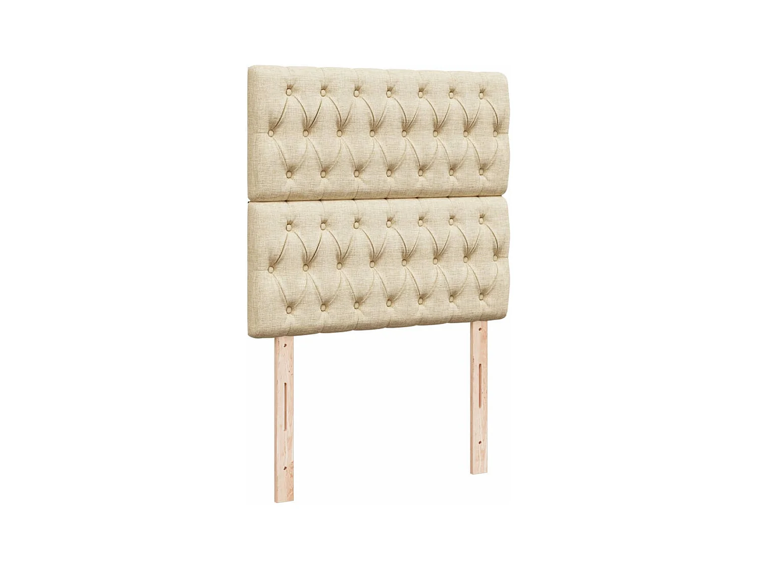 Boxspringbett mit Matratze Creme 90x200 cm Stoff