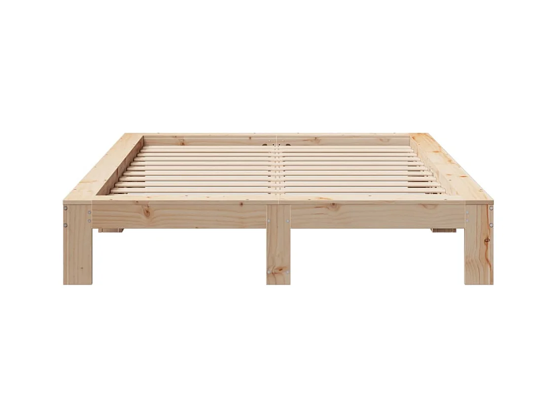 Cadre de lit sans matelas 140x190 cm bois de pin massif