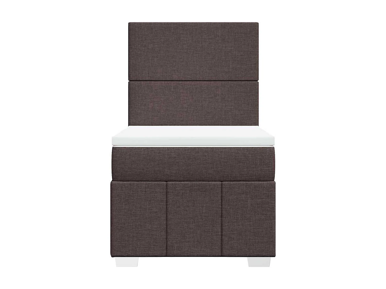 Giroletto a Molle con Materasso Marrone Scuro 90x200 cm Tessuto