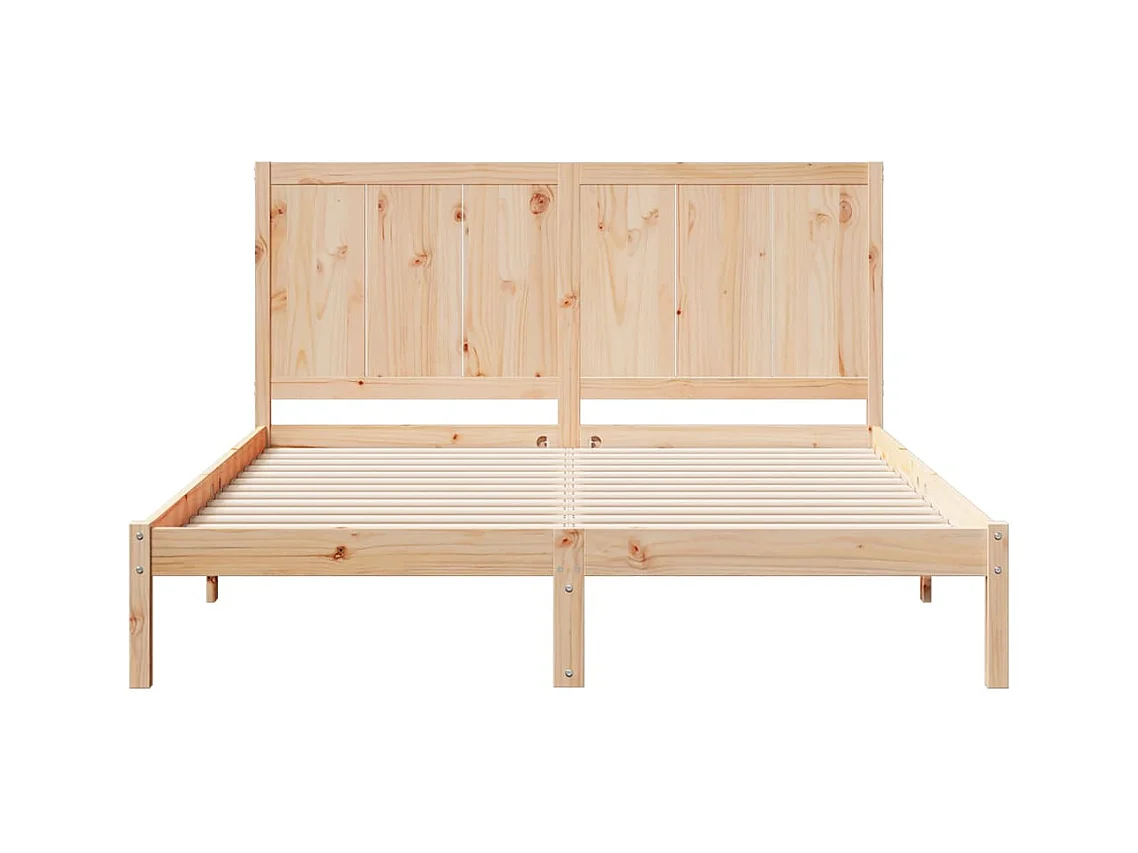 Bedframe extra lang zonder matras massief hout 140x210 cm