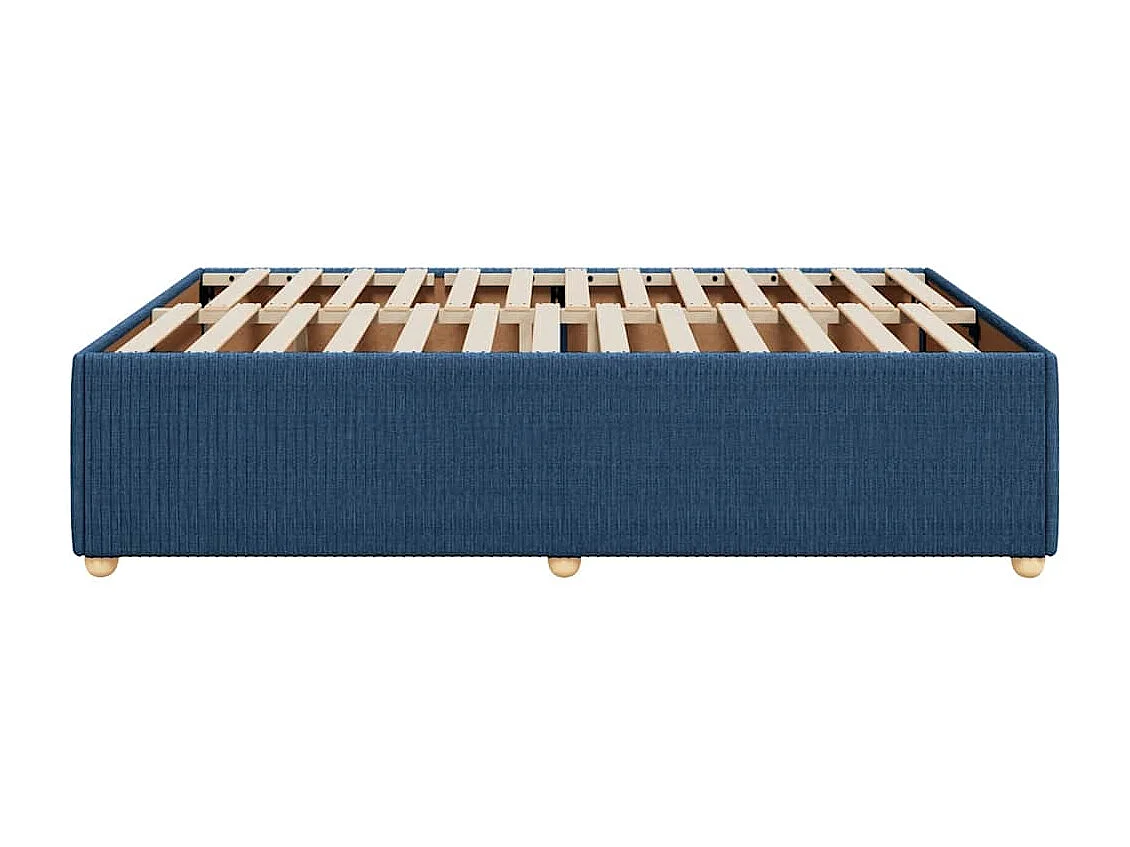 Bettgestell ohne Matratze Blau 140x190 cm Stoff