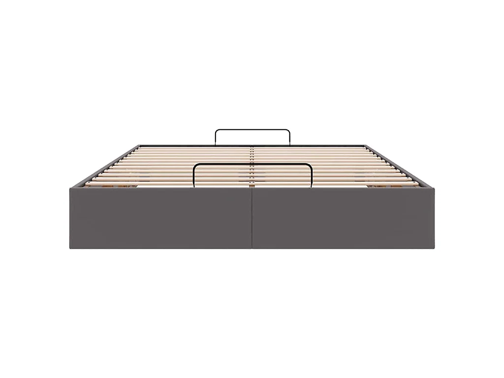 Bedframe zonder matras 140x200 cm kunstleer grijs
