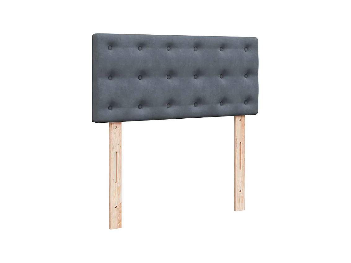 Ottoman-Bett mit Matratze Dunkelgrau 90x200 cm Samt