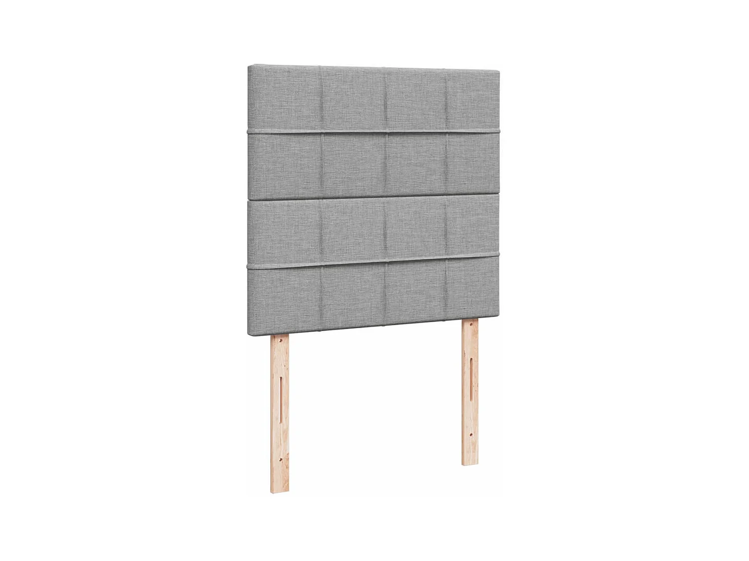 Boxspringbett mit Matratze Hellgrau 90x200 cm Stoff