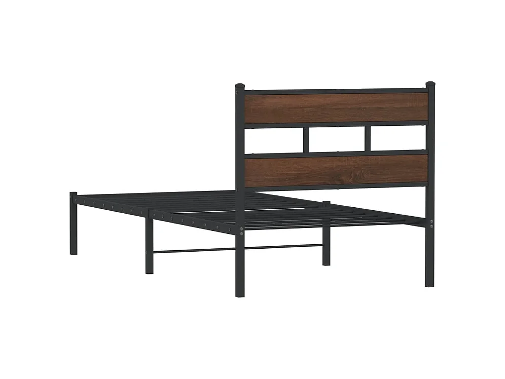 Cadre de lit sans matelas avec tête de lit 90x200 cm