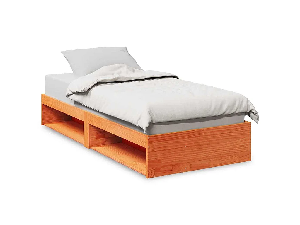 Lit de jour sans matelas cire marron 90x200 cm bois pin massif