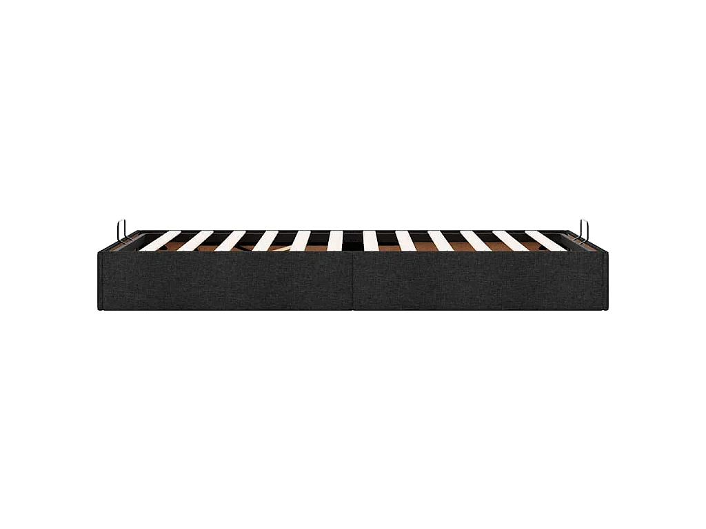 Estrutura de cama otomana sem colchão 90x200 cm tecido preto