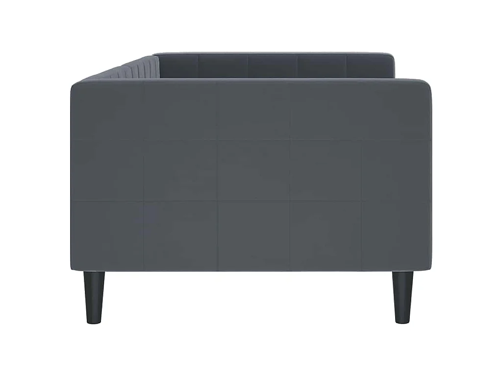 Tagesbett Dunkelgrau 90x190 cm Samt