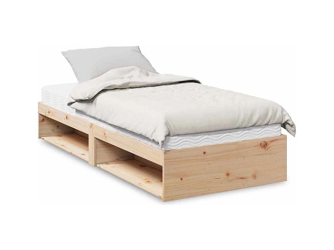 Slaapbank met matras 100x200 cm massief grenenhout