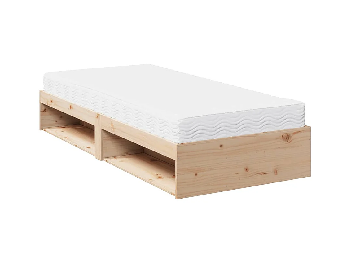 Slaapbank met matras 100x200 cm massief grenenhout