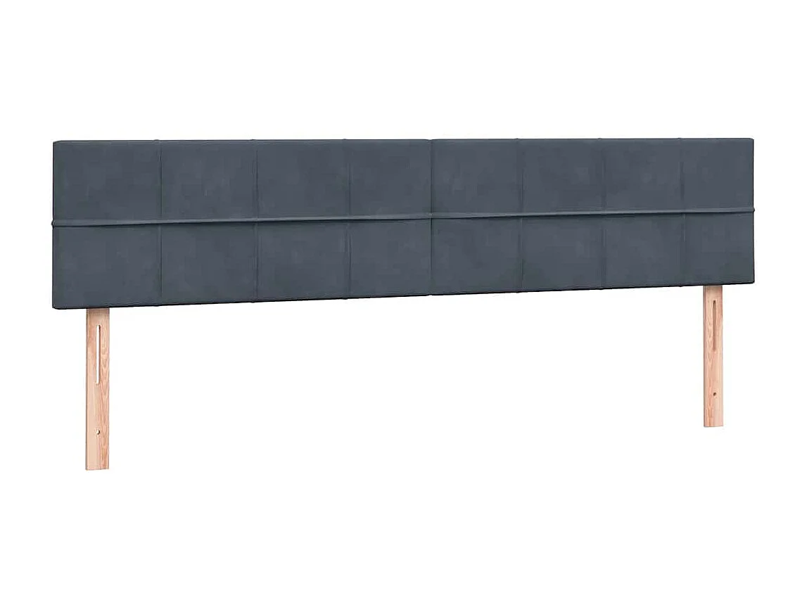 Boxspring met matras fluweel donkergrijs 180x220 cm