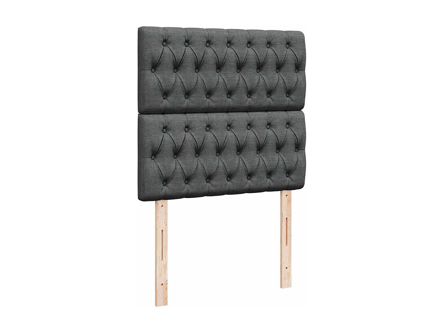 Ottoman-Bett mit Matratze Dunkelgrau 90x190 cm Stoff