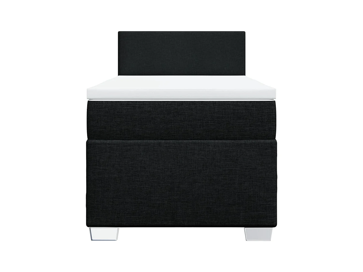 Boxspringbett mit Matratze Schwarz 90x190 cm Stoff