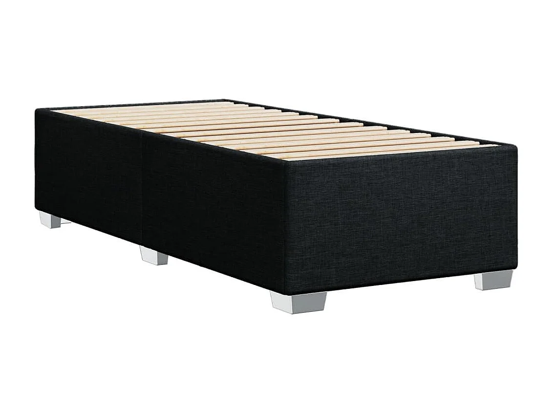 Boxspringbett mit Matratze Schwarz 90x190 cm Stoff