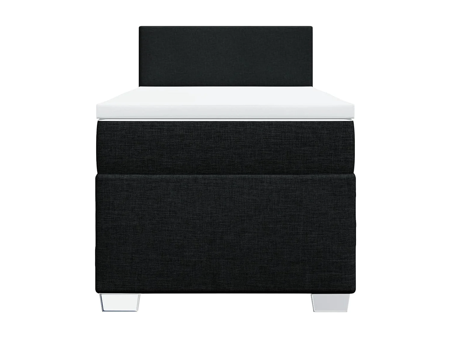 Boxspringbett mit Matratze Schwarz 90x190 cm Stoff