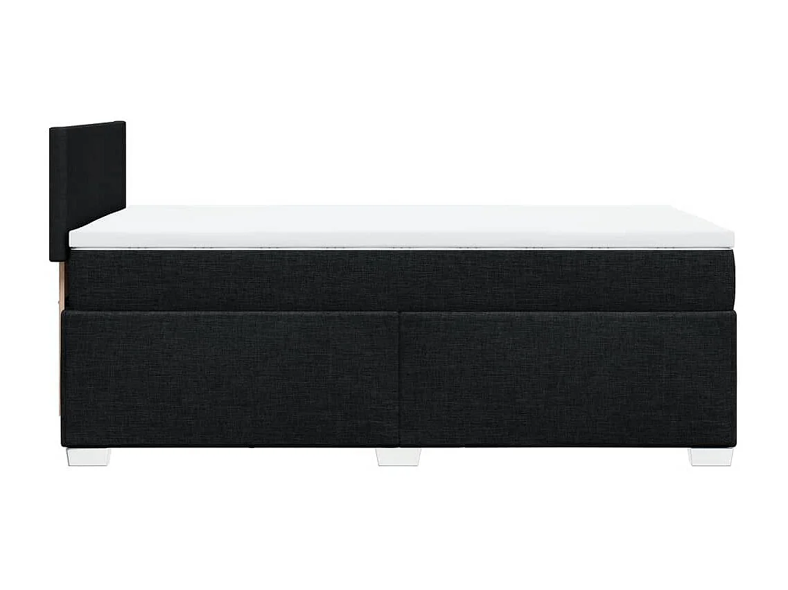 Boxspringbett mit Matratze Schwarz 90x190 cm Stoff