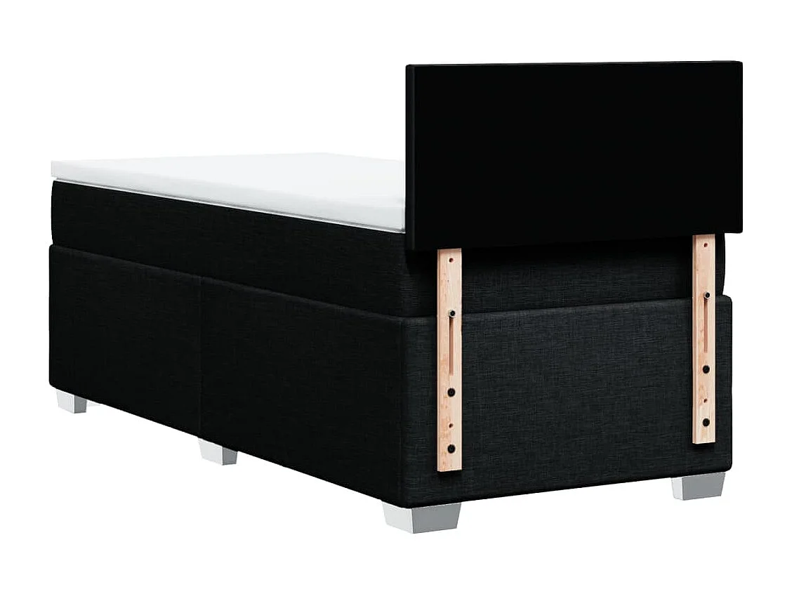 Boxspringbett mit Matratze Schwarz 90x190 cm Stoff
