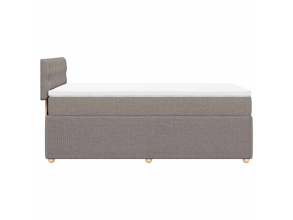 Boxspring met matras stof taupe 90x200 cm